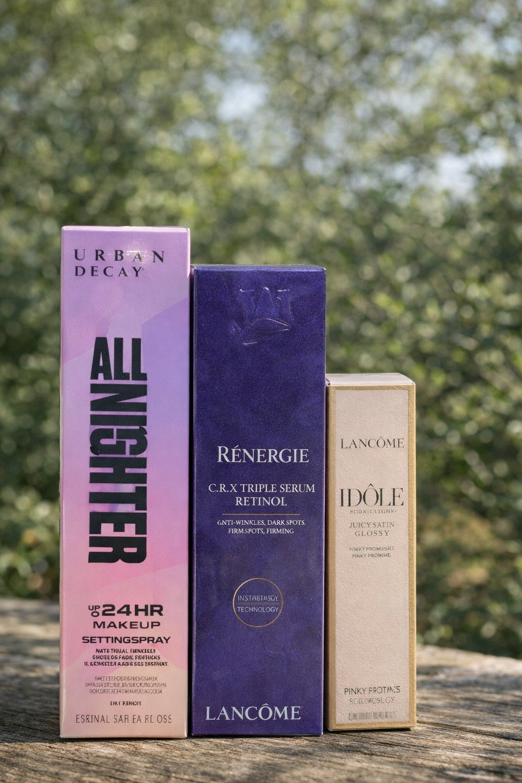 Combo: Urban Decay – All Nighter Setting Spray + Lancôme – Rénergie C.R.X Triple Serum Retinol + Lancôme – Idôle Juicy Treat