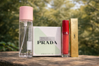 Combo: Yves Saint Laurent – Lip Oil / Gloss + Prada – Crema de manos (50 ml) + Giorgio Armani – Lip Maestro / gloss líquido + Yves Saint Laurent – Touche Éclat