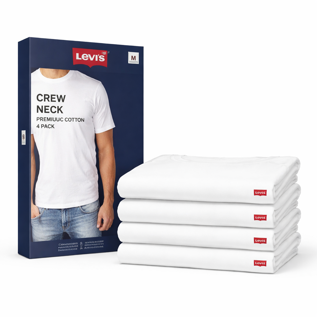 Levi’s Crew Neck Premium Cotton (4 Pack)