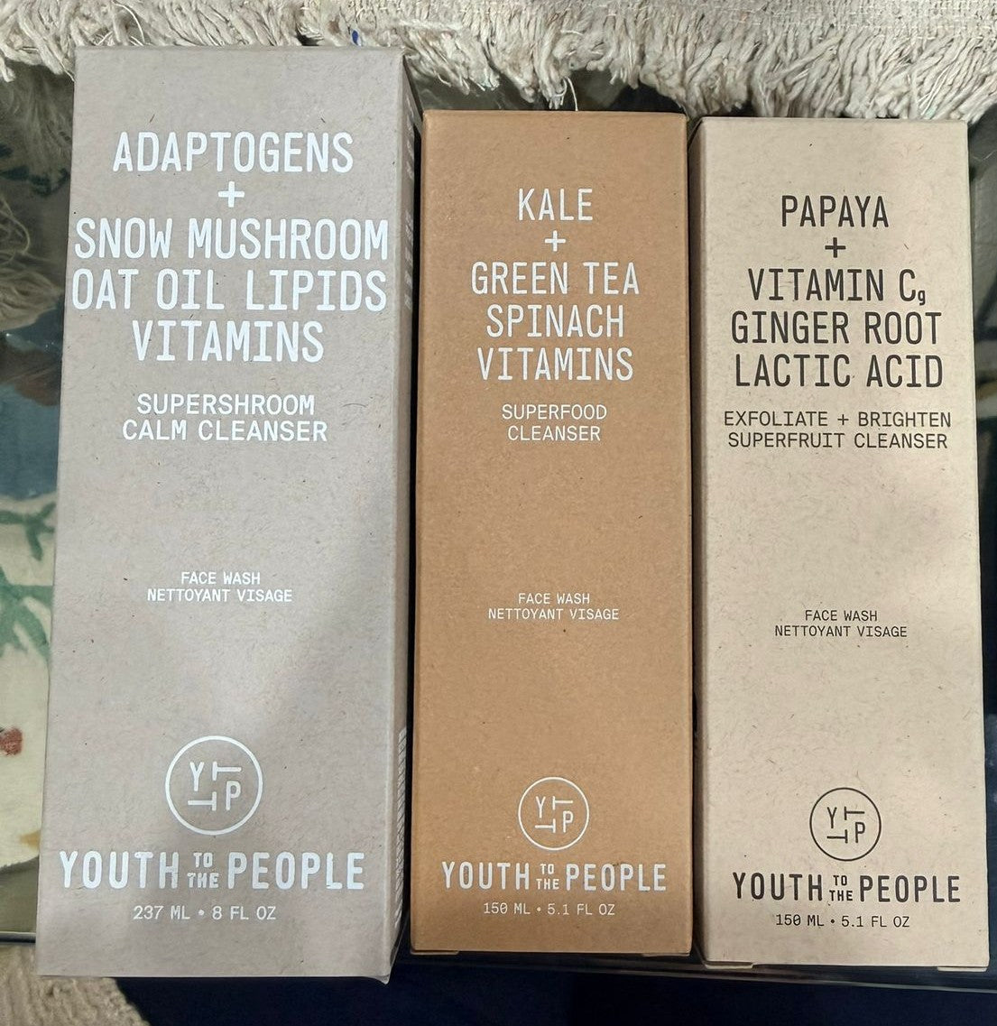 Youth To The People Clean Skin Set  Superfood Cleanser + Superfruit Cleanser + Superfood Cleanser (Full Size)