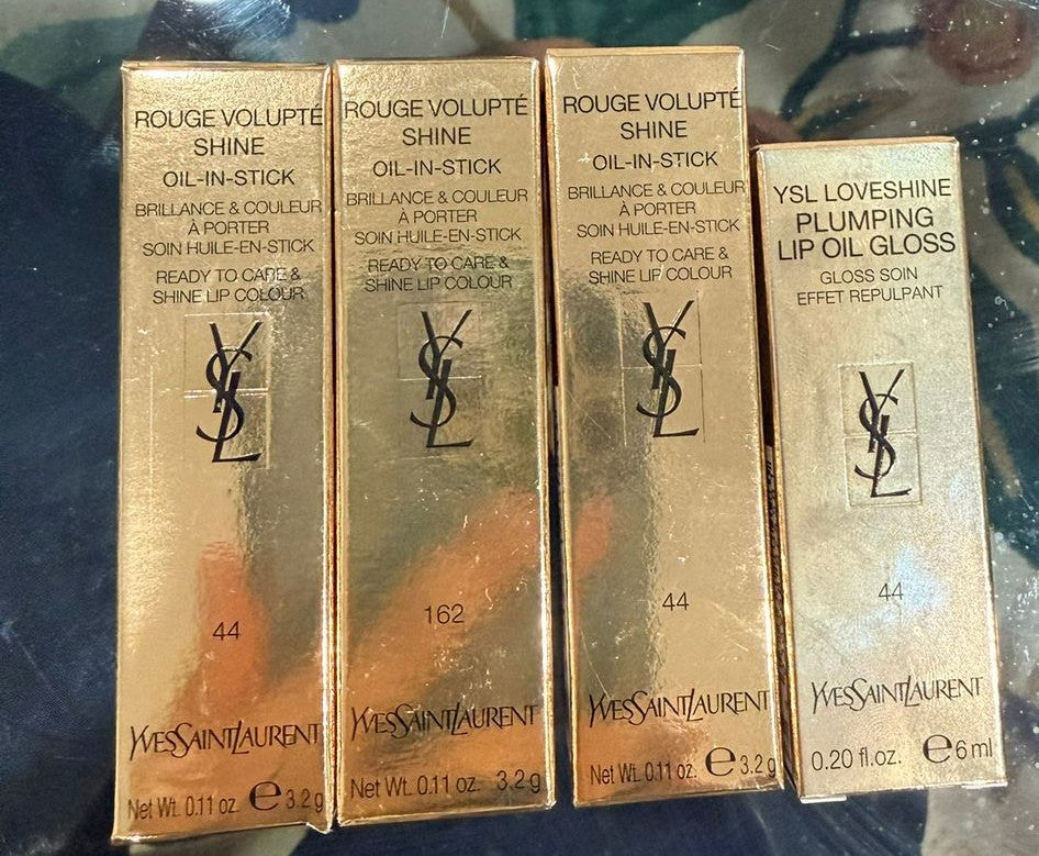 Combo: Rouge Volupté Shine (x3 unidades) + Loveshine Plumping Lip Oil Gloss (x1 unidad)